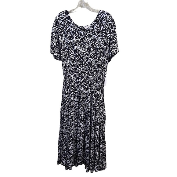 WOMEN WITHIN SZ 18 PRINTED TIE WAIST MAXI DRESS - Picture 1 of 7